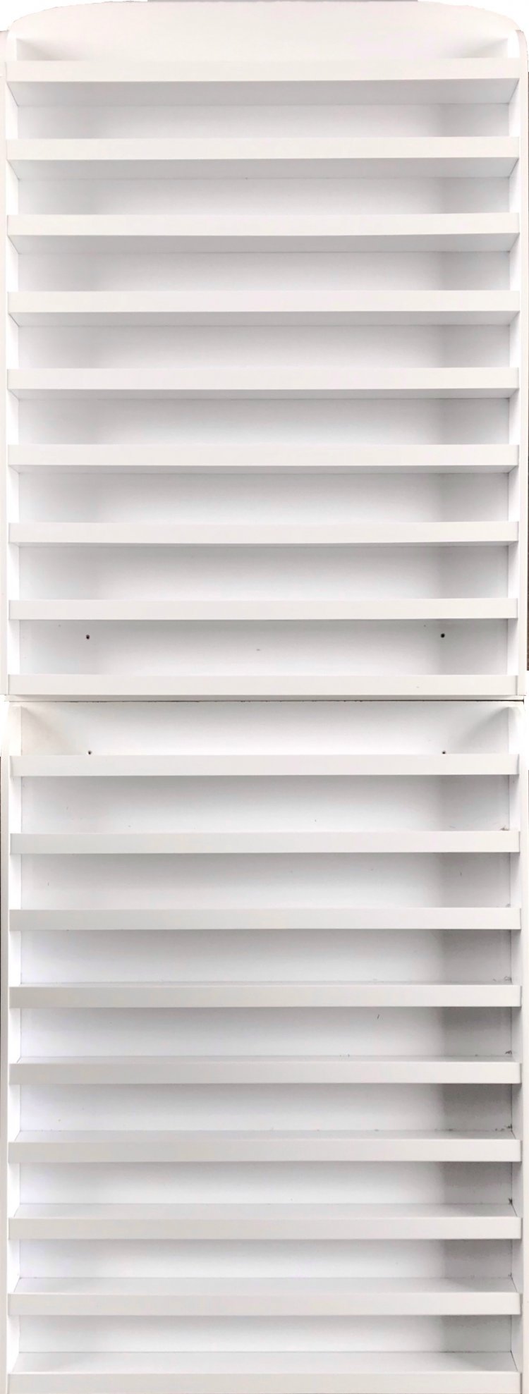 Powder Rack - White - 180 Bottles/ 2.oz - Round+Square Head (2 in 1)