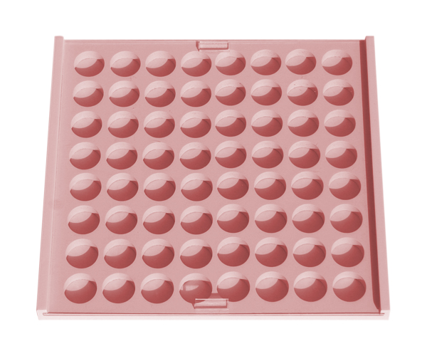 3D Nail Art Holder - 64 Slots - Pink