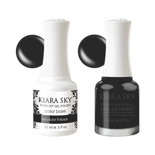 Kiara Sky Gel + Nail Polish - Black to Black - 435