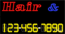 LED SIGN : Hair & Nails #25006