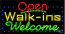LED SIGN : Open Walk ins Welcome #25415