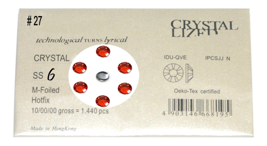 Rhinestone Crystal Orange #27 - SS6 - 1440 pcs