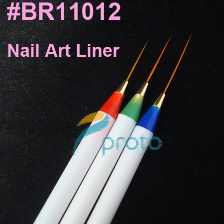 Nail Art Acrylic Brush Pen Paint Liner - 3 pcs