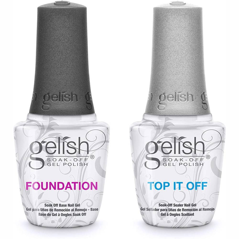 Gelish Topcoat  + Foundation