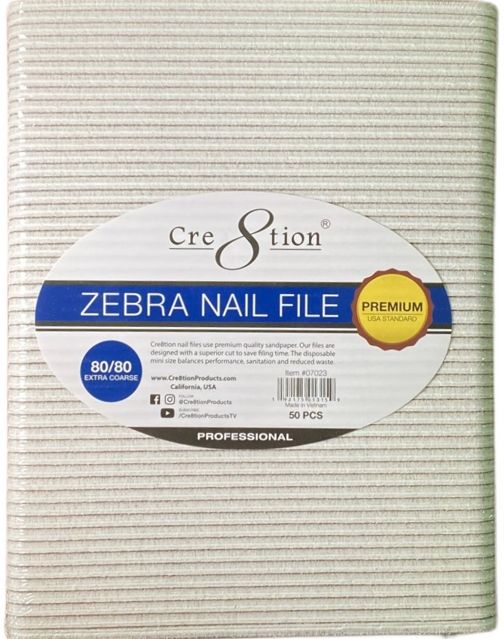 Cre8tion Regular File Zebra  50pcs/pack