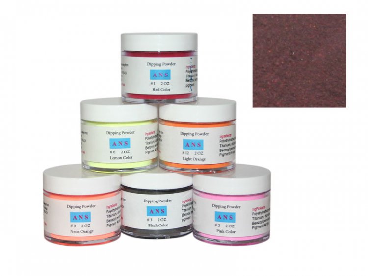 ANS Dipping Powder - #5 Dark Brown Color - 2 oz