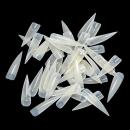 Stiletto Natural Tips (Size 0 - 9)- 500 tips /bag
