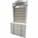 Polish & Powder Rack Large white grey with LED light | Cabinet