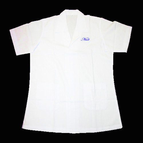Nail Uniform - White - Blue Text
