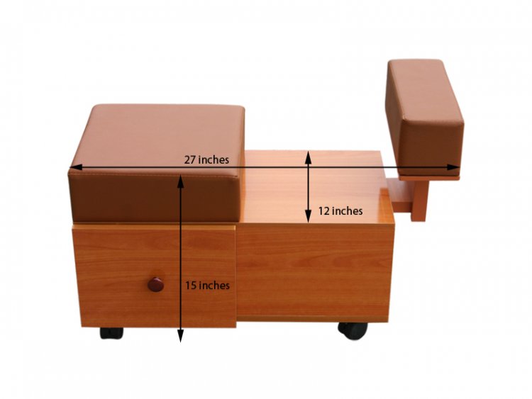 Pedicure Stool - Wooden Color