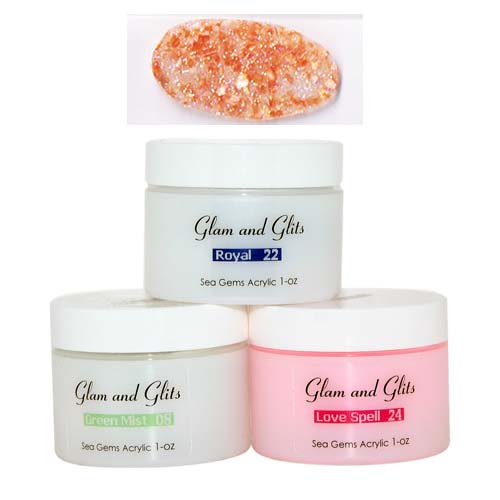 Glam & Glits - Sea Gems Acrylic 1 oz - #16 - Apricot