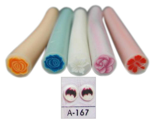 Polymer Clay Cane Halloween Art A-167 - 2 Inches Long