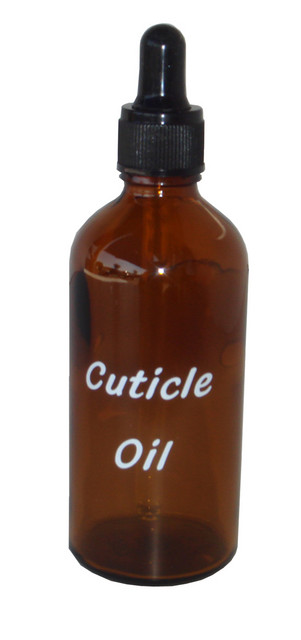 Cuticle Oil  Bottle With Glass Dropper 4 oz - Glass