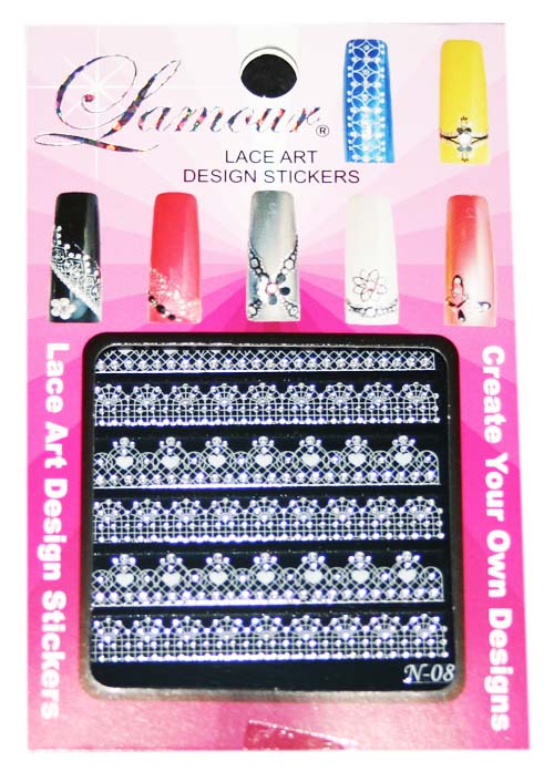Lamour Nail Sticker - Lace Art N-08B