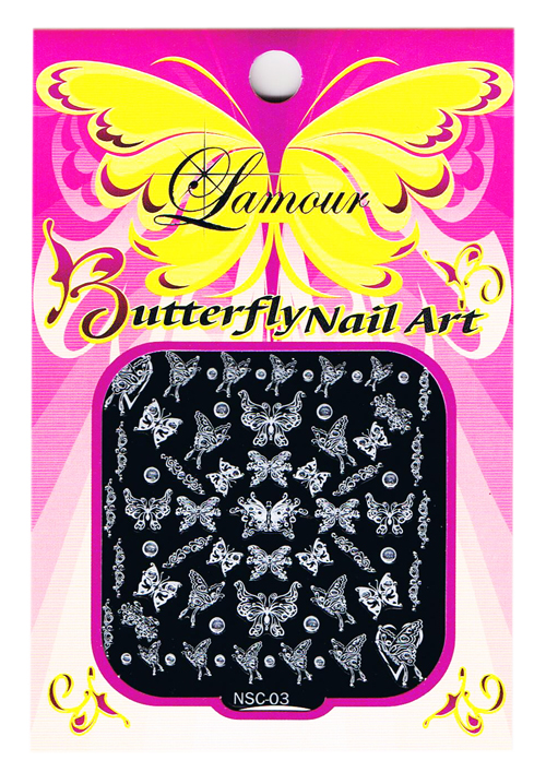 Lamour Nail Sticker - Butterfly - NSC-03W