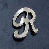 Charm Silver - Char R (10 pieces a bag)